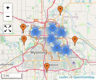 Area schools map
